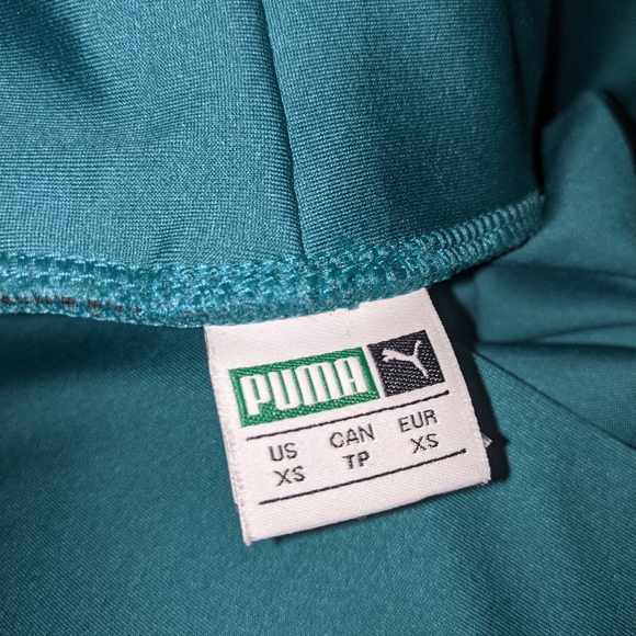 Teal Puma Athletic Leggings with Mesh - Picture 3 of 6